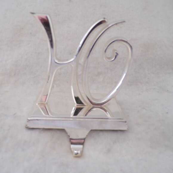 Pottery Barn Silver Plated Stocking Holder HO Potterybarn - Picture 1 of 2